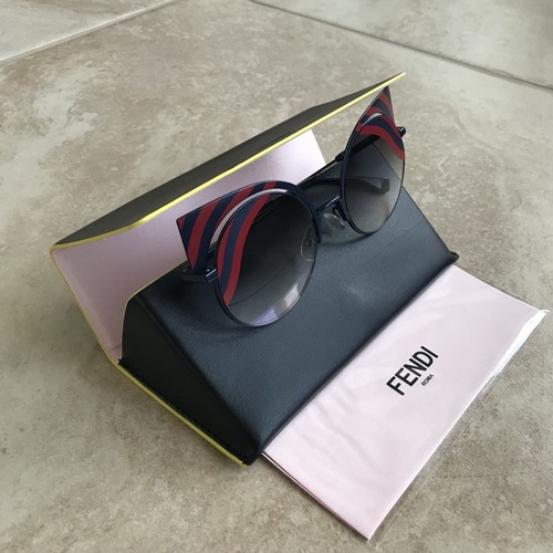 Pre-owned Fendi Hypnoshine Cat Eye Sunglasses Current Season New- Retails $765 In Brown