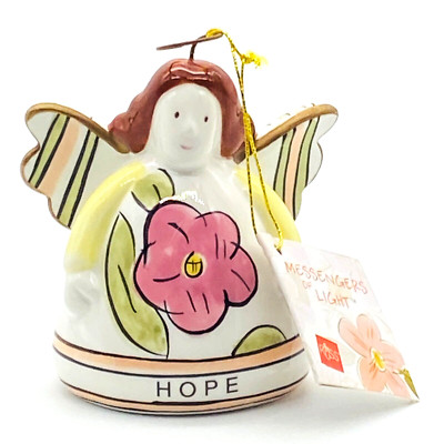 Russ Messengers Of Light Inspirational Angel Bell HOPE 3 inches New with Tag