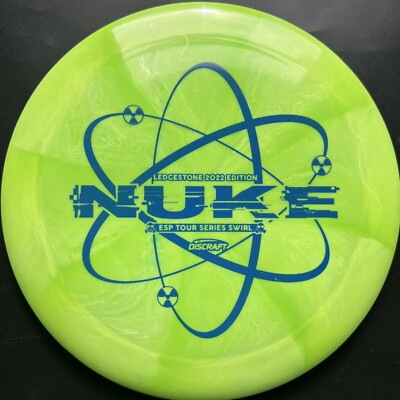 New Discraft 2022 Ledgestone Swirly ESP NUKE 174g Max Distance Driver Disc Golf