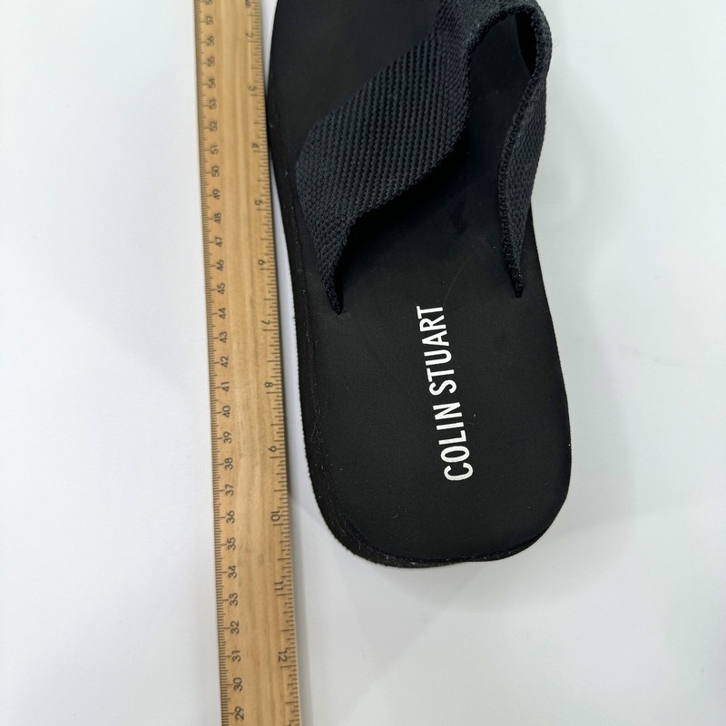 Colin Stuart Platform Flip Flop Sz 10 Womens Black Y2K Thong