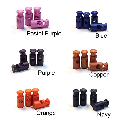 2 Pairs 4Pcs Shoe Laces Buckle Rope Cord Lace Locks Stopper Sports Run Sneaker