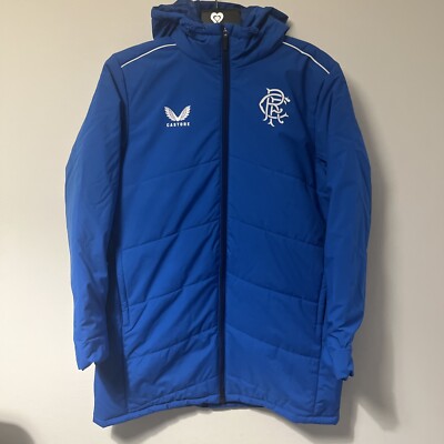 Rangers Castore Jacket Womens 14 Blue Bench Football Full Zip Long New