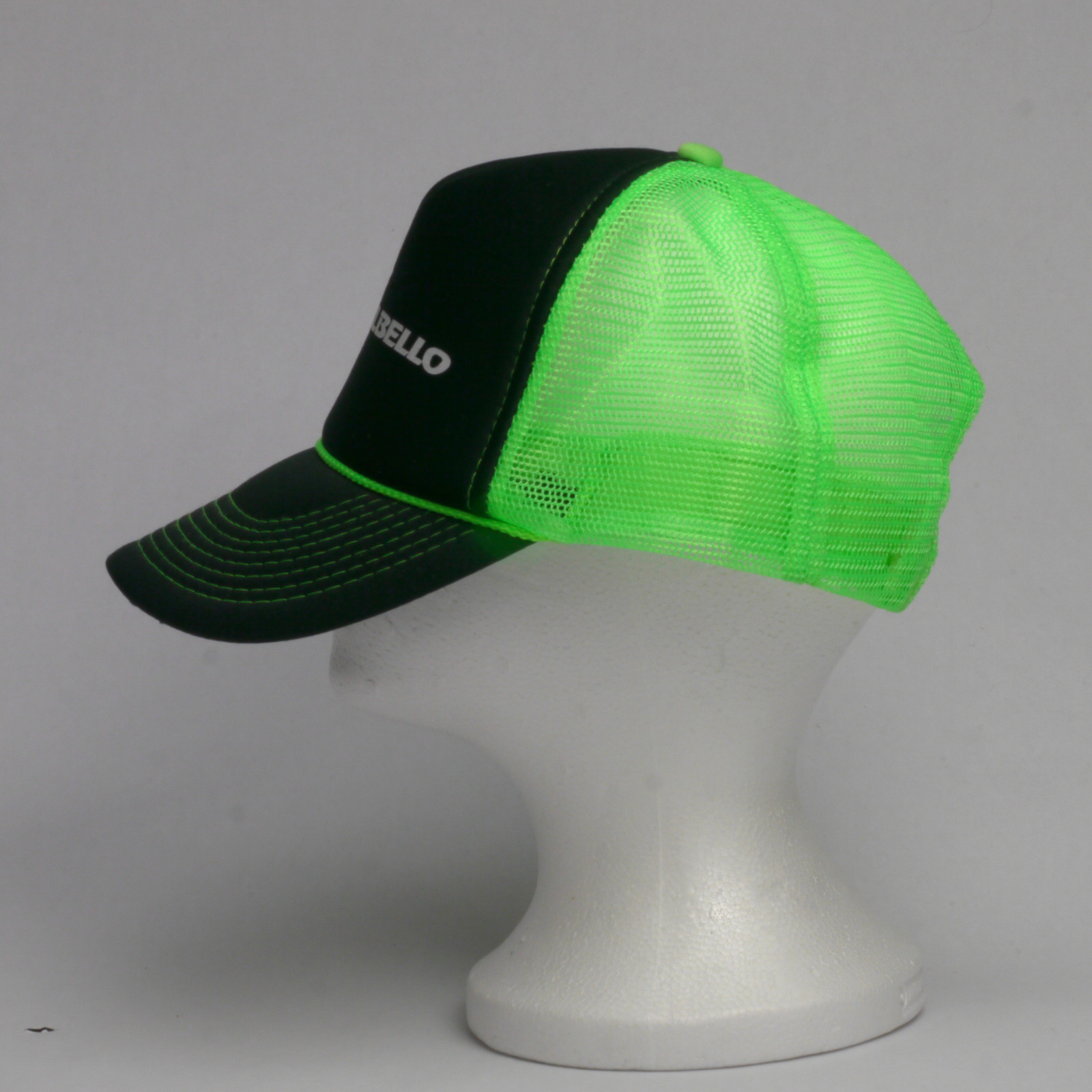 Dalbello Trucker Hat Cap Logo Black and Neon Green snapback adjustable Otto