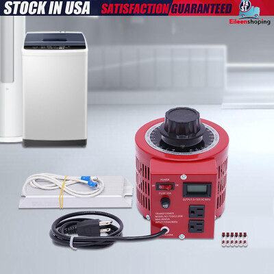 20Amp Variac Transformer Variable 0-130V AC Voltage Regulator Metered 2000VA Red