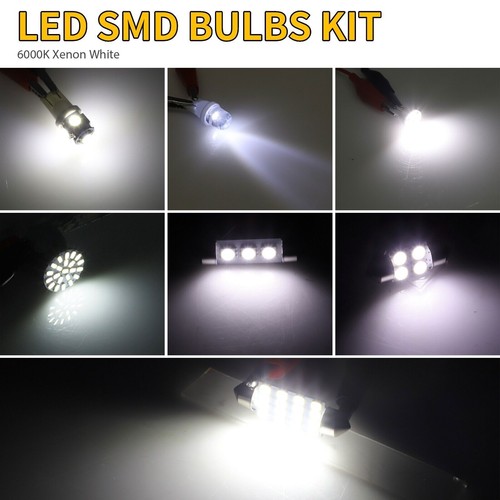 42pc LED Interior Lights Bulb Kit Dome License Plate Lamp 6000K for Honda Toyota