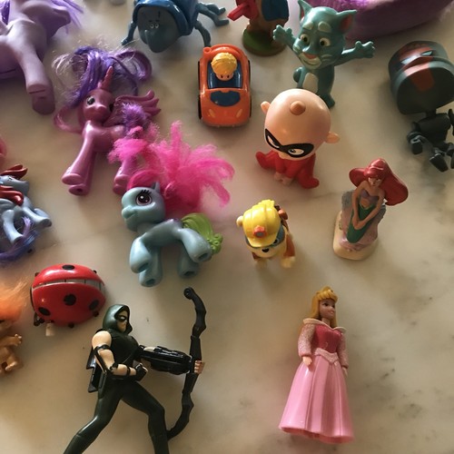 Toy Junk Drawer Lot My Little Pony Snoopy Barbie Case Ninja Turtle Smurf Troll