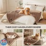 Luciphia Waterproof Pet Blanket, Liquid Pee Proof Dog Blankets for Sofa Bed Couch, Reversible Sherpa Fleece Furniture Protector Cover for Small Medium Large Dogs Cats,Khaki Small（40