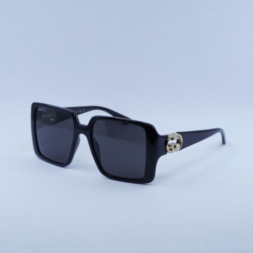 Pre-owned Gucci Gg1692s 001 Black/grey 54-18-135 Sunglasses Authentic In Gray