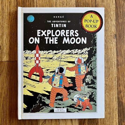 Adventures of Tintin EXPLORERS ON THE MOON by Herge 1992 Pop Up Book