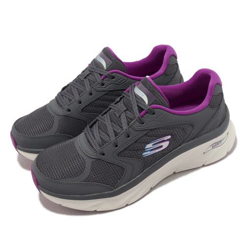 Женская повседневная обувь Skechers Arch Fit D Lux Grey Charcoal Purple 149686-CCPR