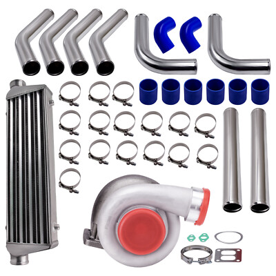 GT45 T4 V-Band 1.05 A/R 600+HP Twin-Scroll Turbocharger Intercooler Piping Kits