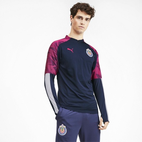 [755907-03] Мужская футболка Puma Chivas 1/4 на молнии