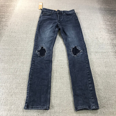 Ksubi Jeans Mens 28 Chitch Mid Rise Slim Tapered Leg Full Length Denim Dark Blue