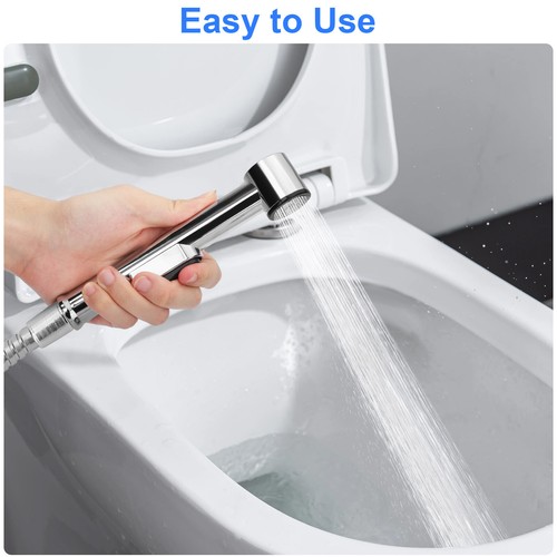 Toilet Shattaf Adapter Hose Bidet Sprayer Stainless Steel Handheld Shower Head