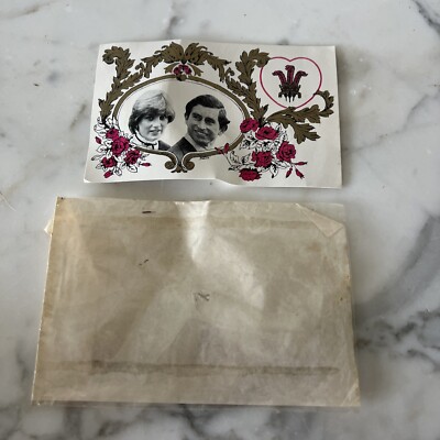 Original 1981 Royal Marriage Engagement Charles Diana postcard Veldale England