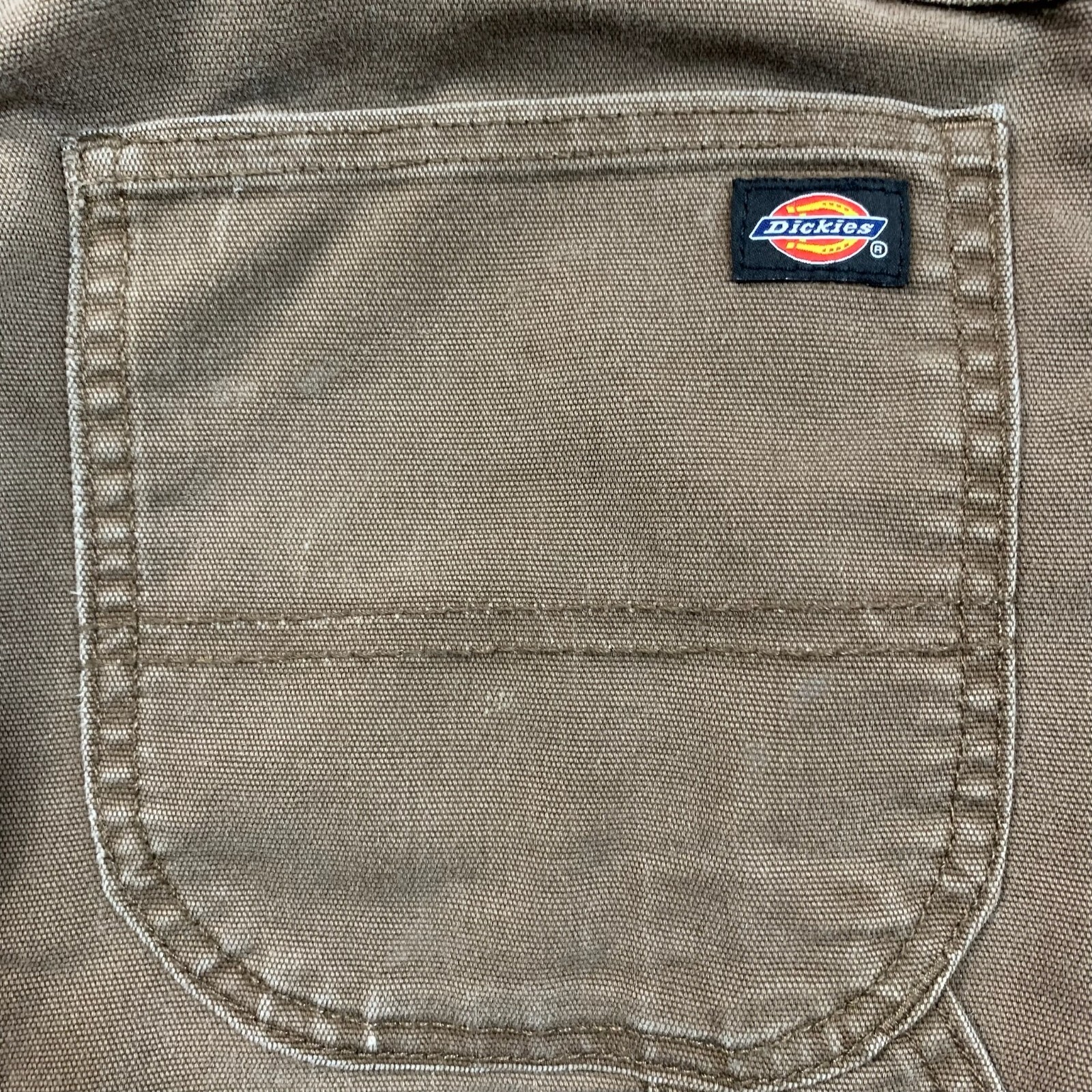 Dickies Jeans Mens 32 Brown Regular Straight Paint Distressed Faded Workwear