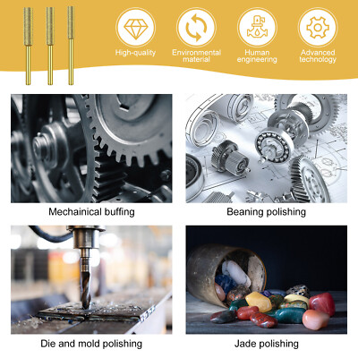 24PCS 5/32" 7/32" Diamond Chainsaw Sharpener Burr Grinding Stone File 1/8" Shank