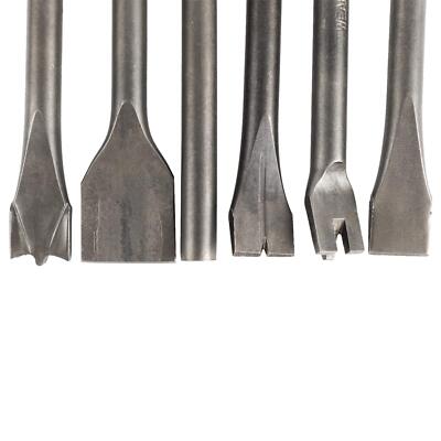 9Pcs Pneumatic Air Hammer Punch Chipping Bits Tool Chisel 0.39In Shank Tool Set