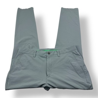 Bonobos Golf Highland Tour Pants Mens 34x32 Slim Fit Grey Performance Stretch