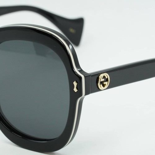 Pre-owned Gucci Gg1240s 001 Black/gray 57-20-145 Sunglasses