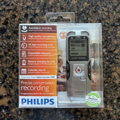 Philips DVT3000 2GB Digital Voice Tracer Brand New Sealed