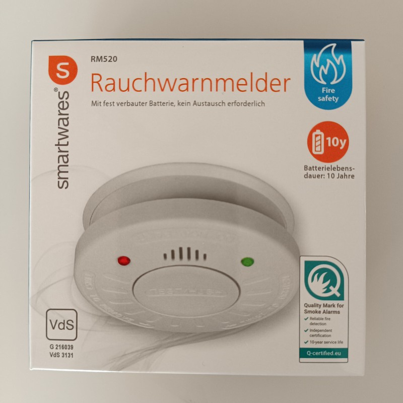 Smartwares Rm520  Rauchwarnmelder - Weiß, Neu Ovp