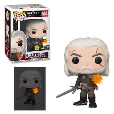 Funko POP! Games The Witcher 3 Wild Hunt Geralt #554 GITD Gamestop Exclusive
