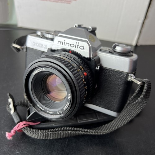 Minolta XG-1 SLR 35mm Film Camera MD 50mm F2 Lens Japan | eBay