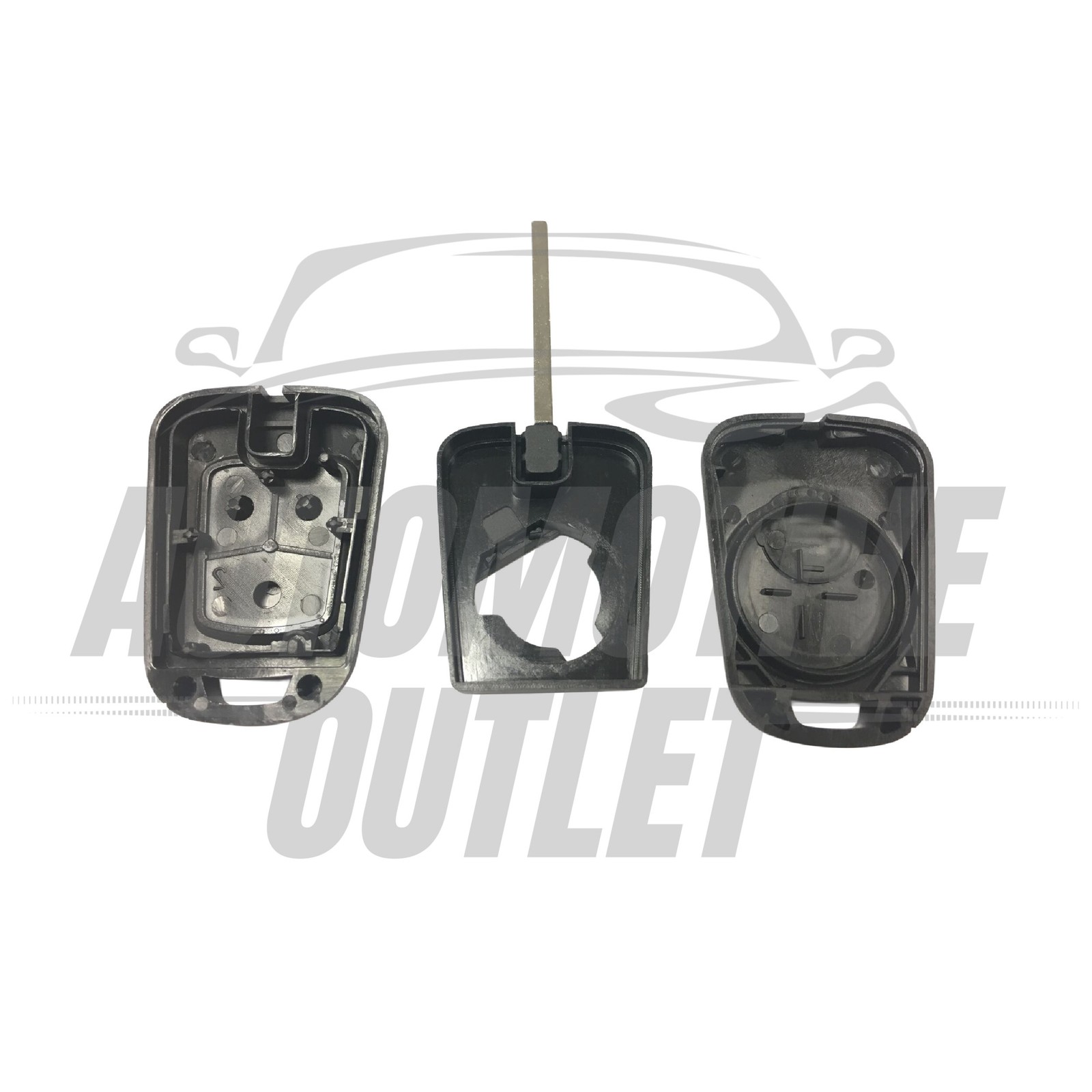 2 BUTTON FLIP KEY CASE FOR VAUXHALL CORSA D 2006-2014 ADAM MERIVA HU100 FOB SHEL 10
