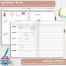 Legend Teacher Planner – Undated Lesson Plan Book for Teachers with Weekly and Monthly Calendars - Classroom Organization and School Year Planner – 8.5”x11.5” Hardcover (Rose Gold Debossed)