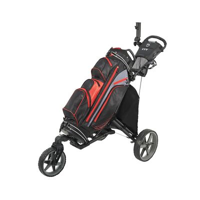 KVV 3 Wheel 360 Rotating Front Wheel Foldable/Collapsible Golf Push Cart with...