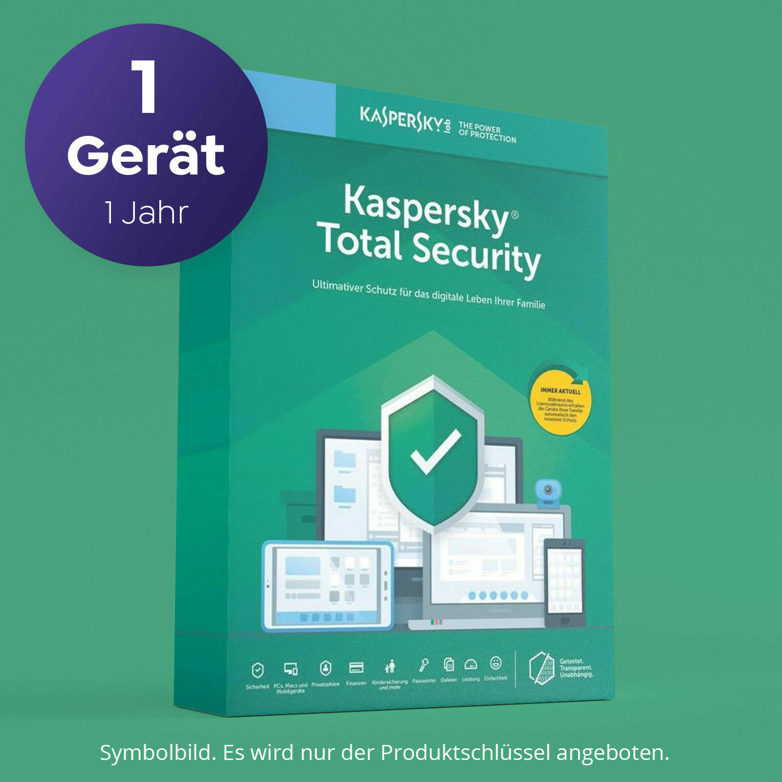 Kaspersky Total Security 2021 1 Gerät 1 Jahr digital per EMAIL direkt erhalten
