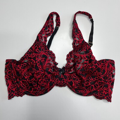 Smart & Sexy Full Coverage Bra 36C Unlined Soft Lace Back Smoothing Adjustable