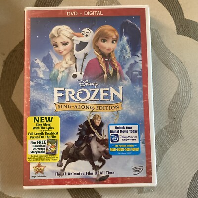 Disney Frozen Sing-a-Long Edition DVD +Digital New