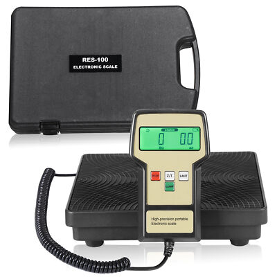 220 lbs Electronic Refrigerant Scale Charging Digital Weight with Case A/C HVAC
