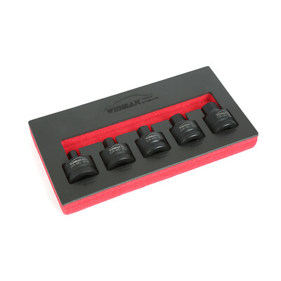 3/4 Inch Drive Impact Hex Driver Set, 5pc Metric 14 17, 19,22, 24mm, Cr-Mo Steel