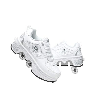 Four-Wheel Detachable Roller Skates Double Row Skates Unisex Skate Shoes  2-in... | eBay