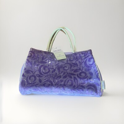 ESCADA Margaretha Ley Loving Bouquet Cloth Shoulder Bag Gift Handbag Purple