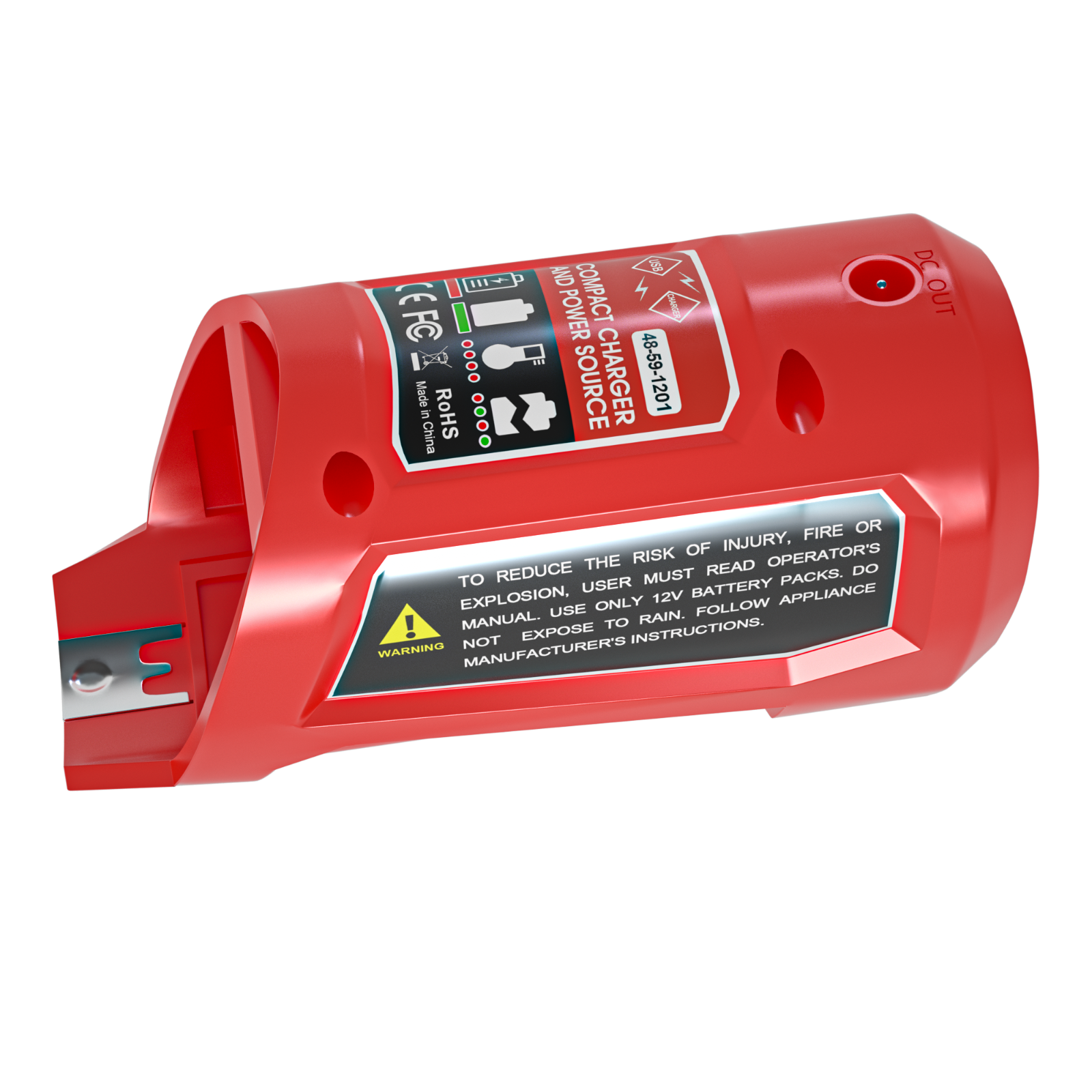 M12 USB Power Source for Milwaukee 12V USB Battery Charger Portable Power Supply