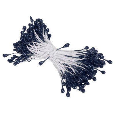 3mm Double Heads Flower Stamen 150 Pcs Artificial Flower Stamen Pistil Dark Blue