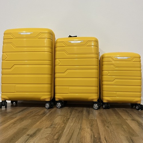 Set Yellow 29 25 20&rdquo; Pp Tsa Locks 8 Wheel