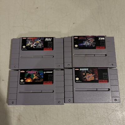 SUPER NINTENDO SHOOTER LOT GRADIUS III RTYPE DARIUS TWIN HYPERZONE  - TESTED