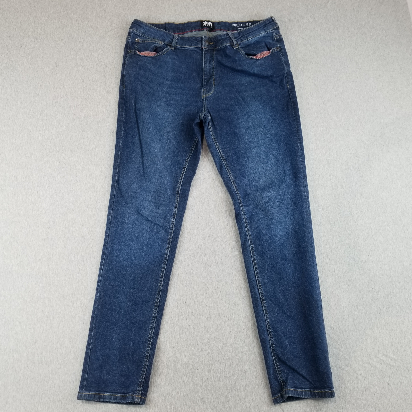 DKNY Jeans Men's Sz 36X32 Mercer Skinny Fit Stretch Mat. Dark Wash