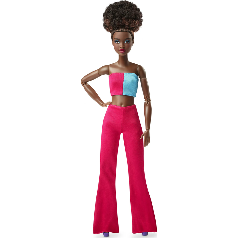 Barbie Looks Doll with Natural Black Hair in Color Block Cro