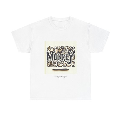Unisex Heavy Cotton Tee - Monkey Pen - MonkeyMadeDesigns - Limited Time Offer!!!