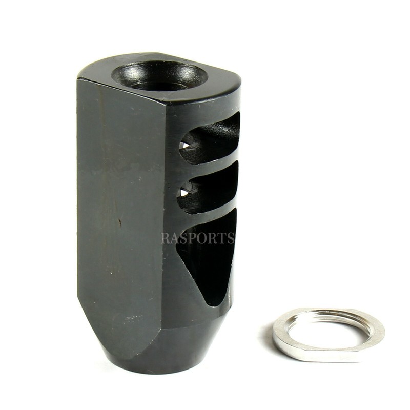 50 Beowulf Compact Tanker Style Muzzle Brake 49 64x Tpi Jam Nut New Design Sporting Goods Hunting Equipment