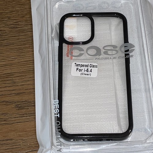 Apple Iphone 12 Mini 5.4 TPU Clear With Black Trim & Glass