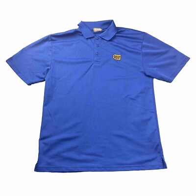Best Buy Polo Shirt Mens XL Blue Employee Logo Uniform Short Sleeve Polyester