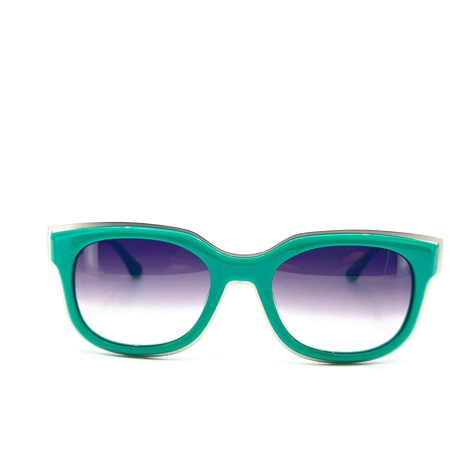Morgenthal Frederics Sunglasses 266 TYRA Green Silver Square  display picture 1