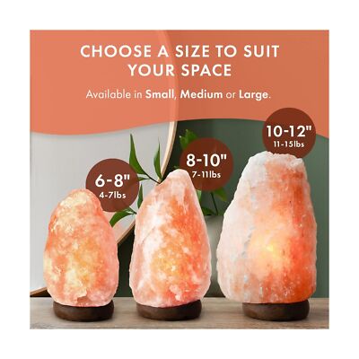 The Body Source Himalayan Salt Lamp 6-8&rdquo; (4-7 lb) with Dimmer Switch - All Na...